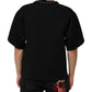 Dolce & Gabbana Black Polyester Necklace Embellished T-shirt