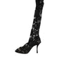 Dolce & Gabbana Black Pumps Taormina Lace Socks Boots Shoes