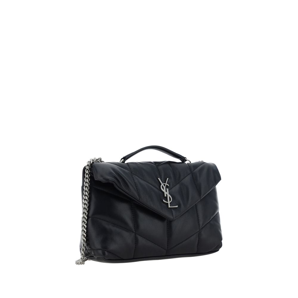 Saint Laurent Black Lamb Ovis Aries Aries Shoulder Bag