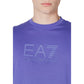 EA7 Emporio Armani Purple Cotton Polo Shirt