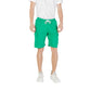 Icon Green Cotton Bermuda Shorts