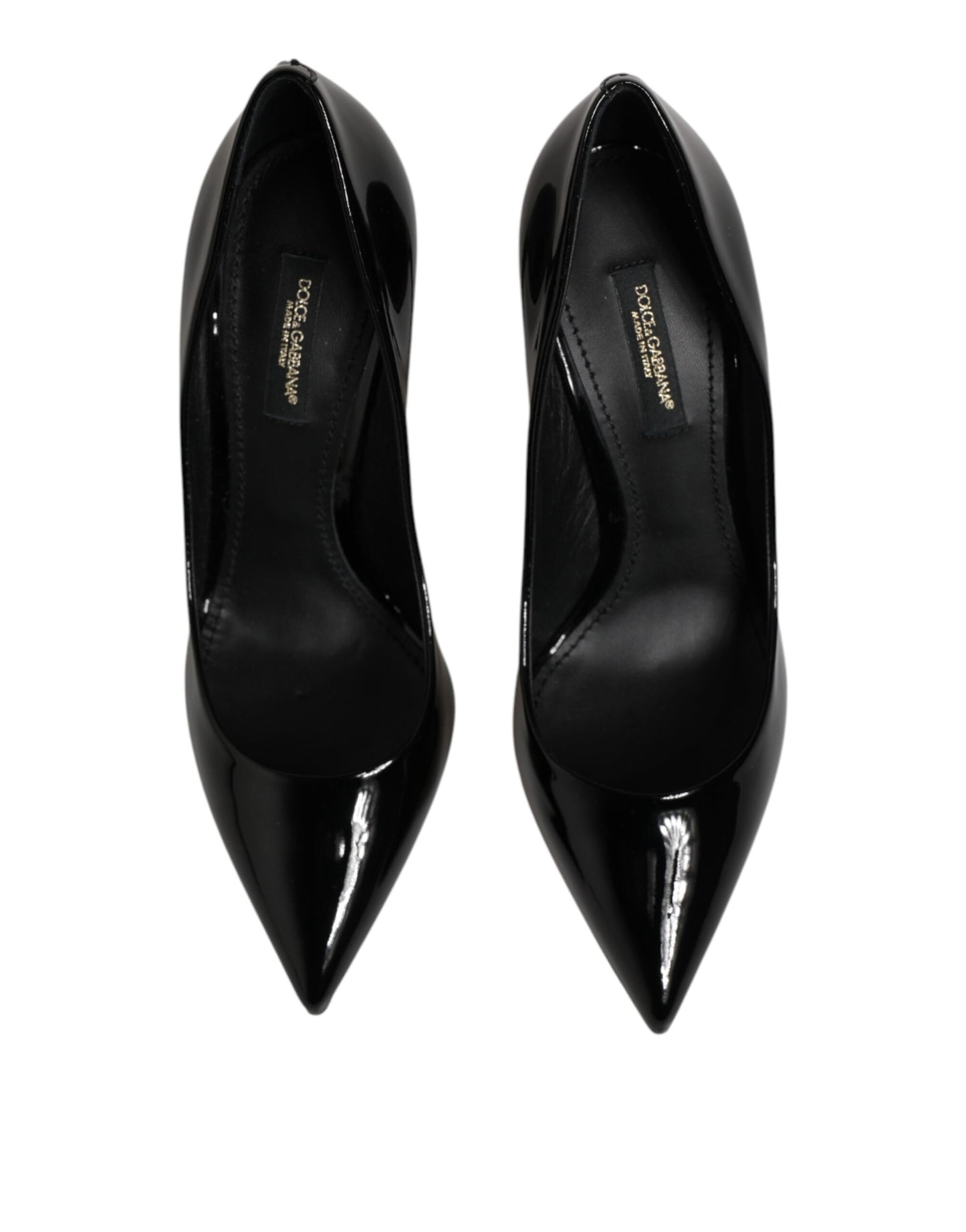 Dolce & Gabbana Black Leather Stiletto Heels Pumps Shoes