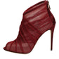 Dolce & Gabbana Red Tulle Ankle Boots Stiletto Heels Shoes