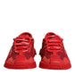 Dolce & Gabbana Red Logo Lace Low Top NS1 Sneakers Shoes