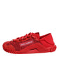 Dolce & Gabbana Red Logo Lace Low Top NS1 Sneakers Shoes