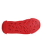 Dolce & Gabbana Red Logo Lace Low Top NS1 Sneakers Shoes