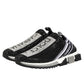 Dolce & Gabbana Black Silver Slip On Sorrento Sneakers Shoes