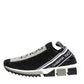 Dolce & Gabbana Black Silver Slip On Sorrento Sneakers Shoes