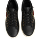 Dolce & Gabbana Black Leather Sacred Heart Sneakers Shoes