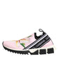 Dolce & Gabbana Pink Floral Sorrento Low Top Sneakers Shoes