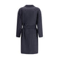 Max Mara Blue Fleece Wool Coat