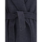 Max Mara Blue Fleece Wool Coat