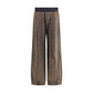 ALAINPAUL Brown Cotton Casual Pants
