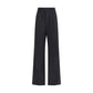 ALAINPAUL Black Fleece Wool Casual Pants