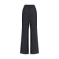 ALAINPAUL Black Fleece Wool Casual Pants