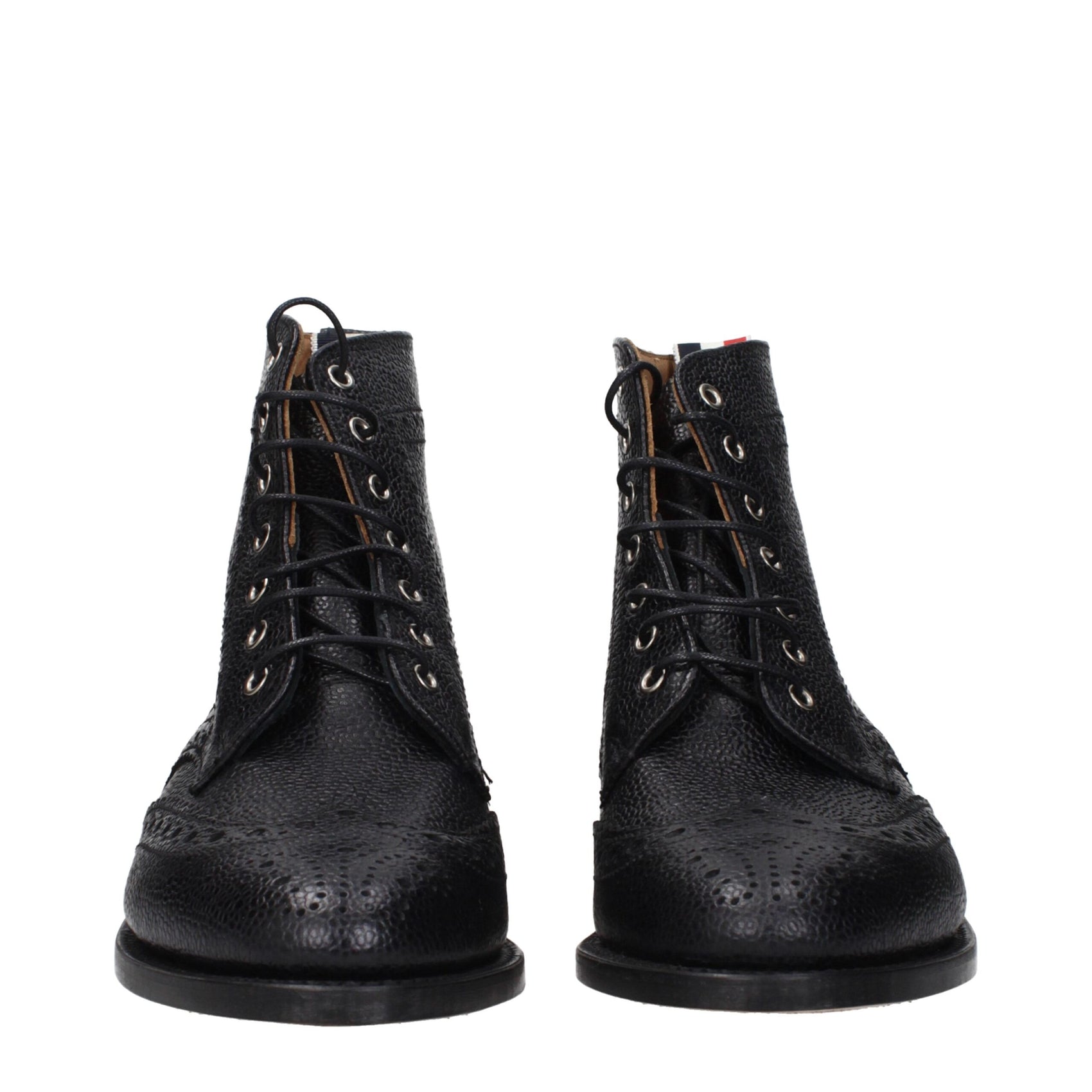 Thom Browne Black Leather Ankle Boots