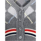 Thom Browne Gray Fleece Wool Cardigan