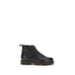 Santoni Black Calf Leather Bos Taurus Lace-Up Boots