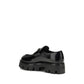 Prada Black Calf Leather Bos Taurus Platform Loafers