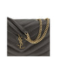 Saint Laurent Gray Calf Leather Bos Taurus Shoulder Bag