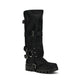 Dolce & Gabbana Black Calf Leather Bos Taurus Lace-Up Boots