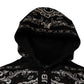 Dolce & Gabbana Black Bandana Print Crown Logo Cotton Hoodie Sweater