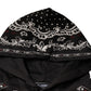Dolce & Gabbana Black Bandana Print Crown Logo Cotton Hoodie Sweater