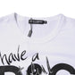 Dolce & Gabbana White Graphic Print Cotton Crew Neck T-shirt