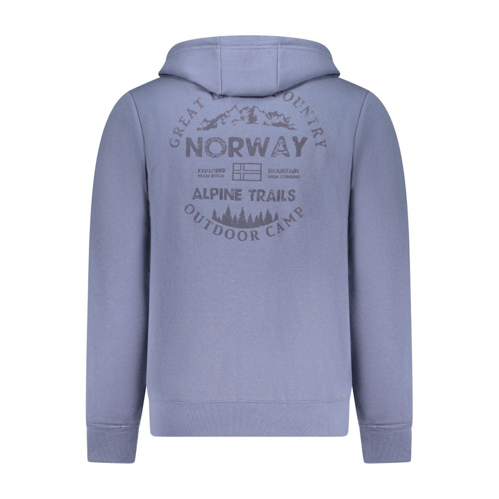 Norway 1963 Blue Cotton Men's Hoodie Sweatshirt