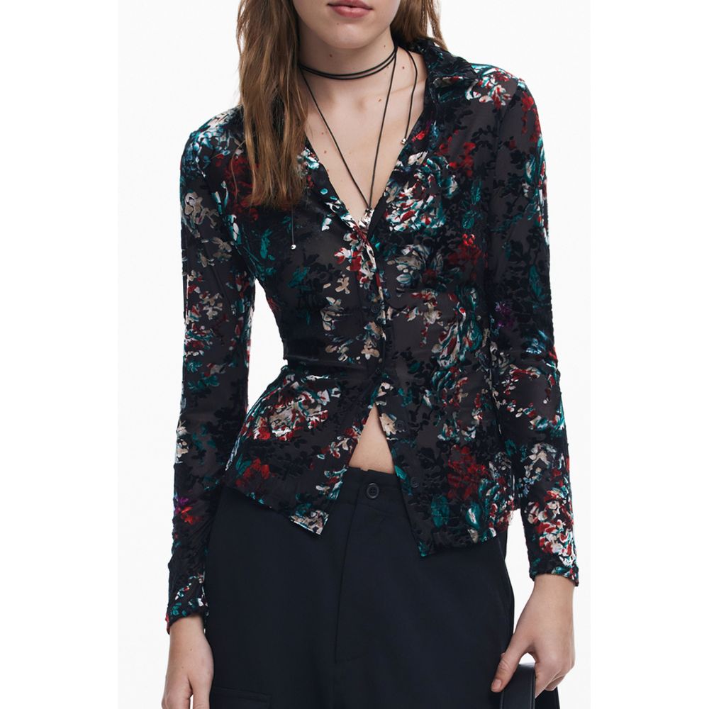 Desigual Black Polyester Shirt