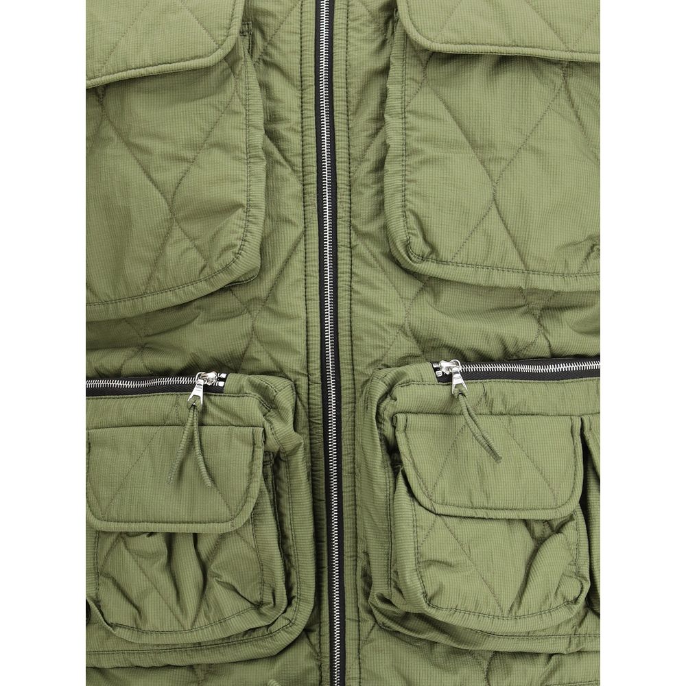 IENKI IENKI Green Nylon Sleveless Jacket