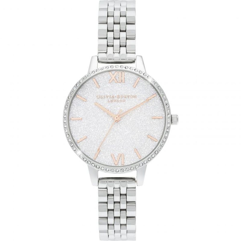 Olivia Burton Silver Stainless Steel Dress Watch