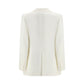 SA SU PHI White Silk Blazer