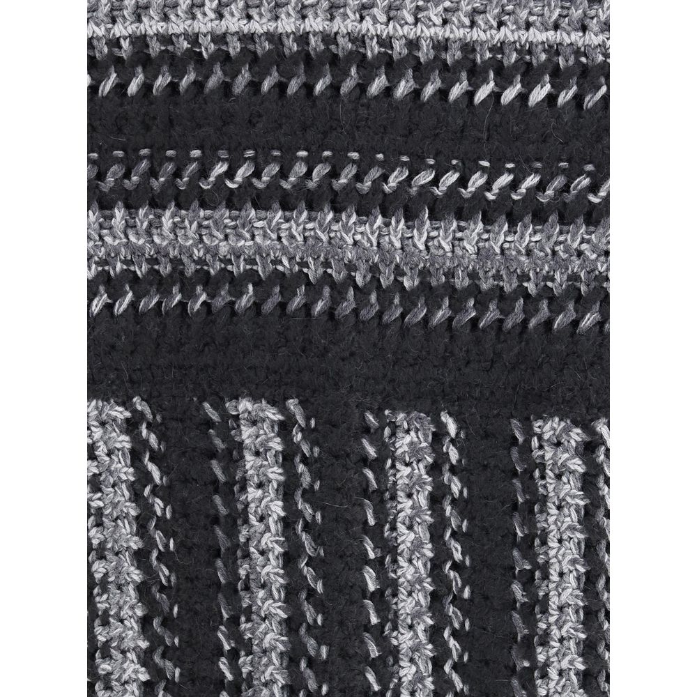 Fabiana Filippi Black Fleece Wool Coat