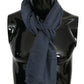Dolce & Gabbana Modal Navy Blue Neck Wrap Men Shawl Scarf