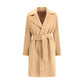 Max Mara Beige Fleece Wool Coat