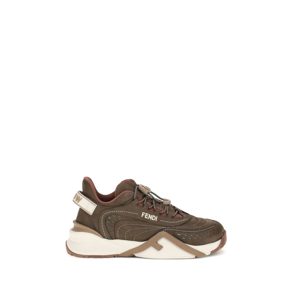 Fendi Brown Rubber Athletic Sneakers