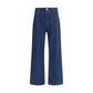 Ami Paris Blue Cotton Straight-Leg Jeans
