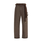 Darkpark Brown Cotton Casual Pants