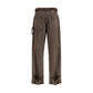 Darkpark Brown Cotton Casual Pants
