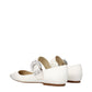 Jimmy Choo White Leather Ballet Flats