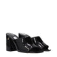Jimmy Choo Black Leather Platform Sandals