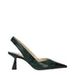 Jimmy Choo Green Leather High Heel Pumps