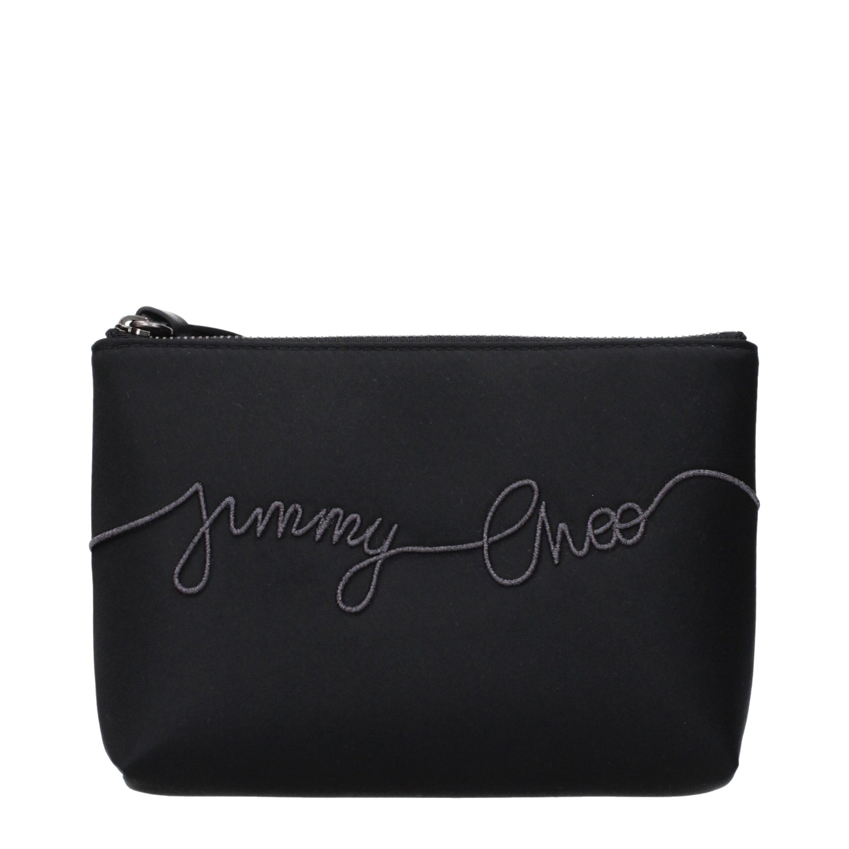 Jimmy Choo Black Satin Clutch Bag