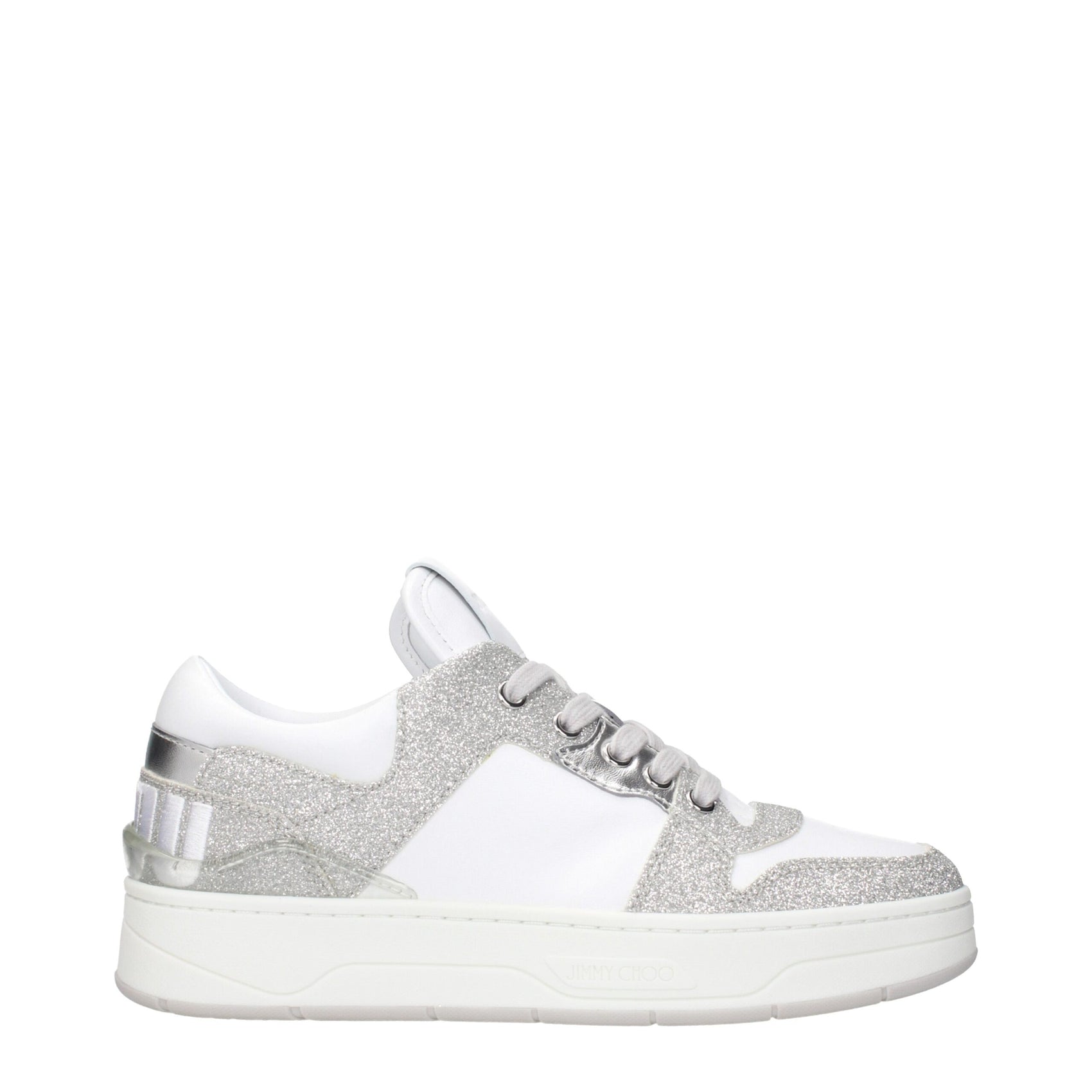 Jimmy Choo White Leather Low Top Sneakers