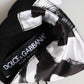 Dolce & Gabbana Black White DG Logo Silk 1 Pair Wristband