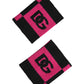 Dolce & Gabbana Black Pink DG Logo Cashmere 1 Pair Wristband