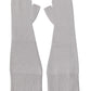 Dolce & Gabbana Gray Virgin Wool Knitted Fingerless Men Gloves