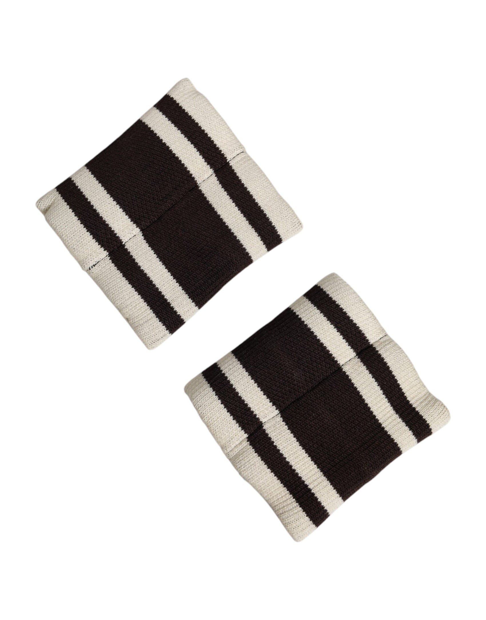 Dolce & Gabbana Black White DG Logo Cotton 1 Pair  Wristband