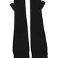 Dolce & Gabbana Black Virgin Wool Knitted Fingerless Men Gloves